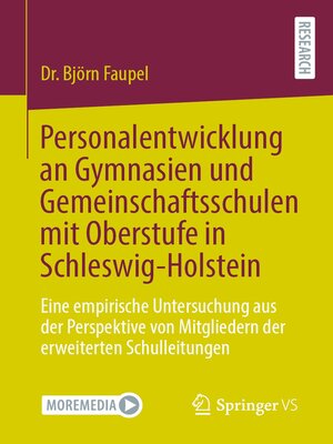 cover image of Personalentwicklung an Gymnasien und Gemeinschaftsschulen mit Oberstufe in Schleswig-Holstein